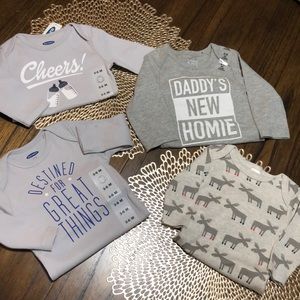 New baby boy long sleeve onesies